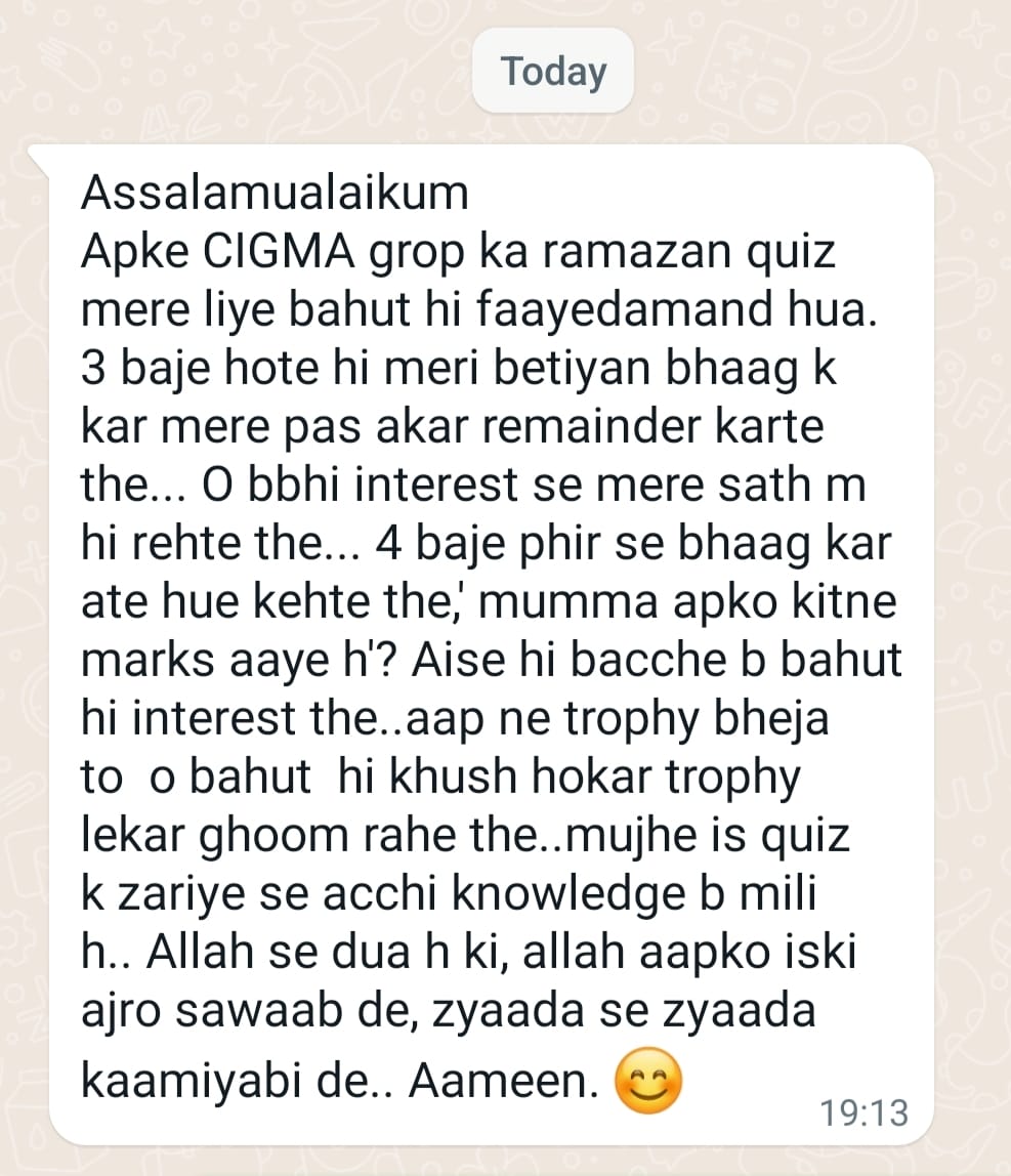 CIGMA-Ramadan-Quiz-Participants-Feedback-09-Winner-Champion-of-Dedication-Trophy-for-her-100-Attendance.jpeg