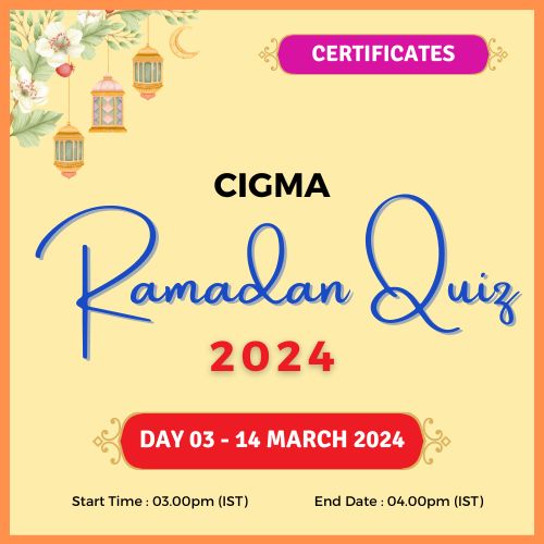 Day 03 Quiz Certificates 14 March 2024 - CIGMA Ramadan Quiz 2024 - Ramadan 2024 - Ramadan Mubarak - Ramazan - Questions-Results - Winners