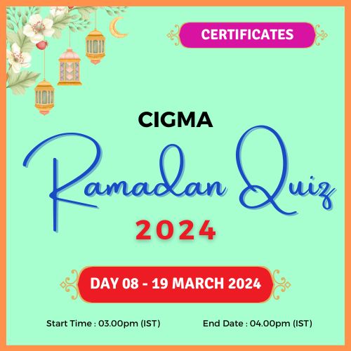 Day 08 Quiz Certificates 19 March 2024 - CIGMA Ramadan Quiz 2024 - Ramadan 2024 - Ramadan Mubarak - Ramazan - Questions-Results - Winners