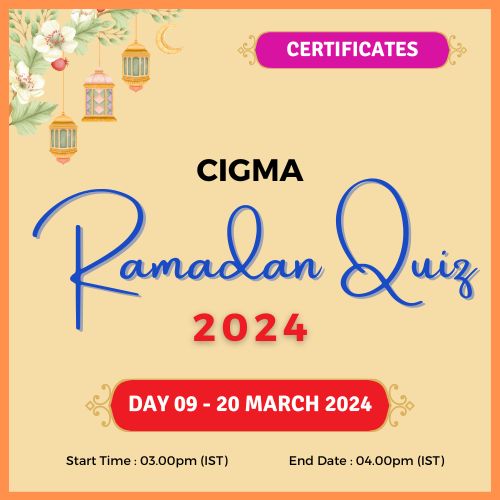 Day 09 Quiz Certificates 20 March 2024 - CIGMA Ramadan Quiz 2024 - Ramadan 2024 - Ramadan Mubarak - Ramazan - Questions-Results - Winners
