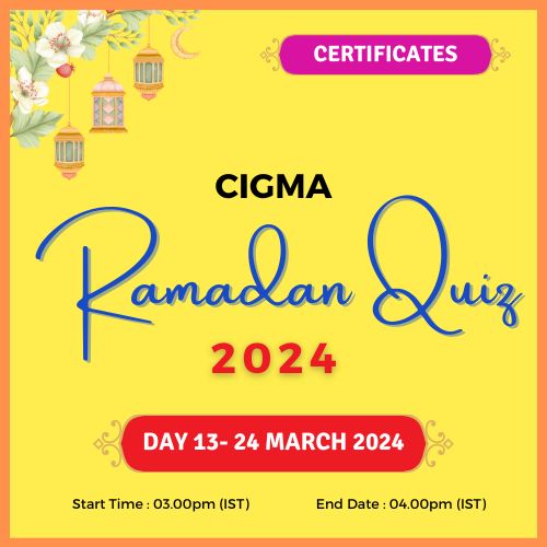 Day 13 Quiz Certificates 24 March 2024 - CIGMA Ramadan Quiz 2024 - Ramadan 2024 - Ramadan Mubarak - Ramazan - Questions-Results - Winners