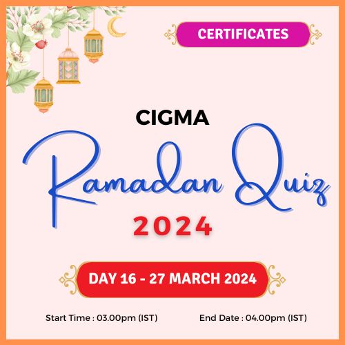 Day 16 Certificates 27 March 2024- CIGMA Ramadan Quiz 2024 - Ramadan 2024 - Ramadan Mubarak - Ramazan - Results - Winners Eid ul Fitr Eid Al Fitr Ramzan Ramdan wishes