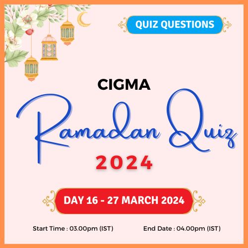 Day 16 Quiz Questions 27 March 2024- CIGMA Ramadan Quiz 2024 - Ramadan 2024 - Ramadan Mubarak - Ramazan - Results - Winners Eid ul Fitr Eid Al Fitr Ramzan Ramdan wishes