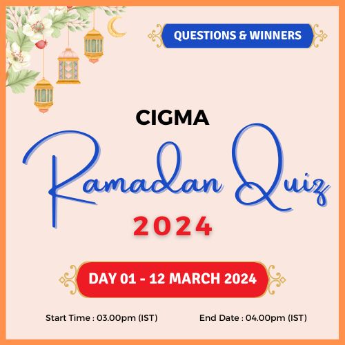 CIGMA Ramadan Quiz - Day 01 - Questions winners prizes