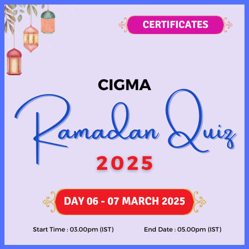 CIGMA Ramadan Quiz 2025 Day 06 Certificates | Ramadan 2025