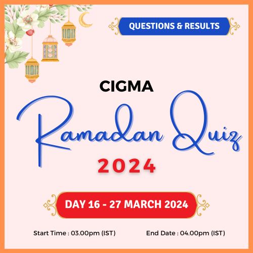 Day 16 Quiz Questions and winners 27 March 2024 - CIGMA Ramadan Quiz 2024 Results Ramadan 2024 - Ramazan - Eid ul Fitr Eid ul Fitr Eid Al Fitr Ramzan Ramdan wishes