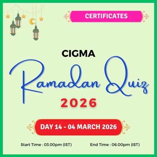 CIGMA Ramadan Quiz 2026 Day 14 Certificates