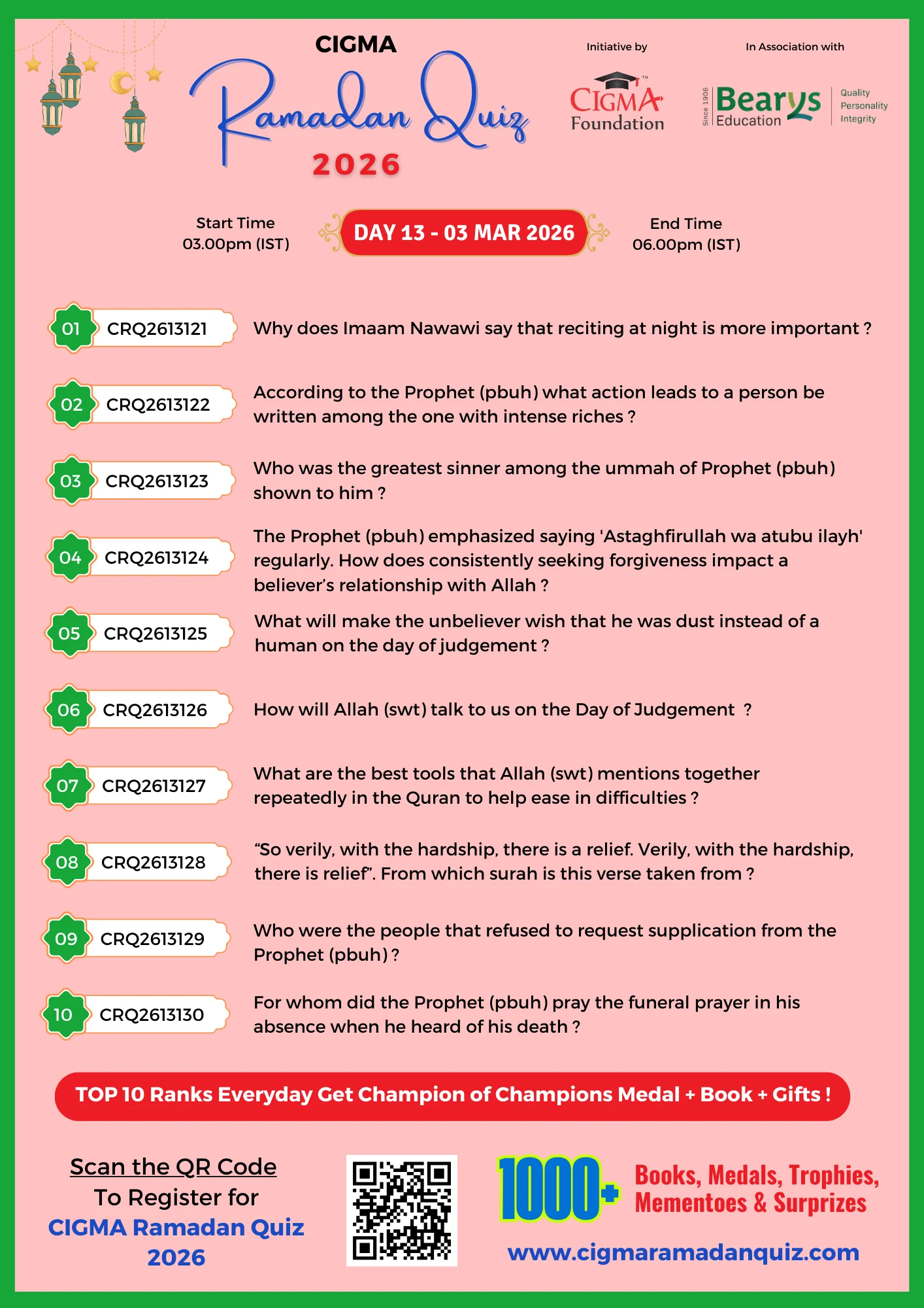 CRQ 2026 Daily QA Poster Day 13