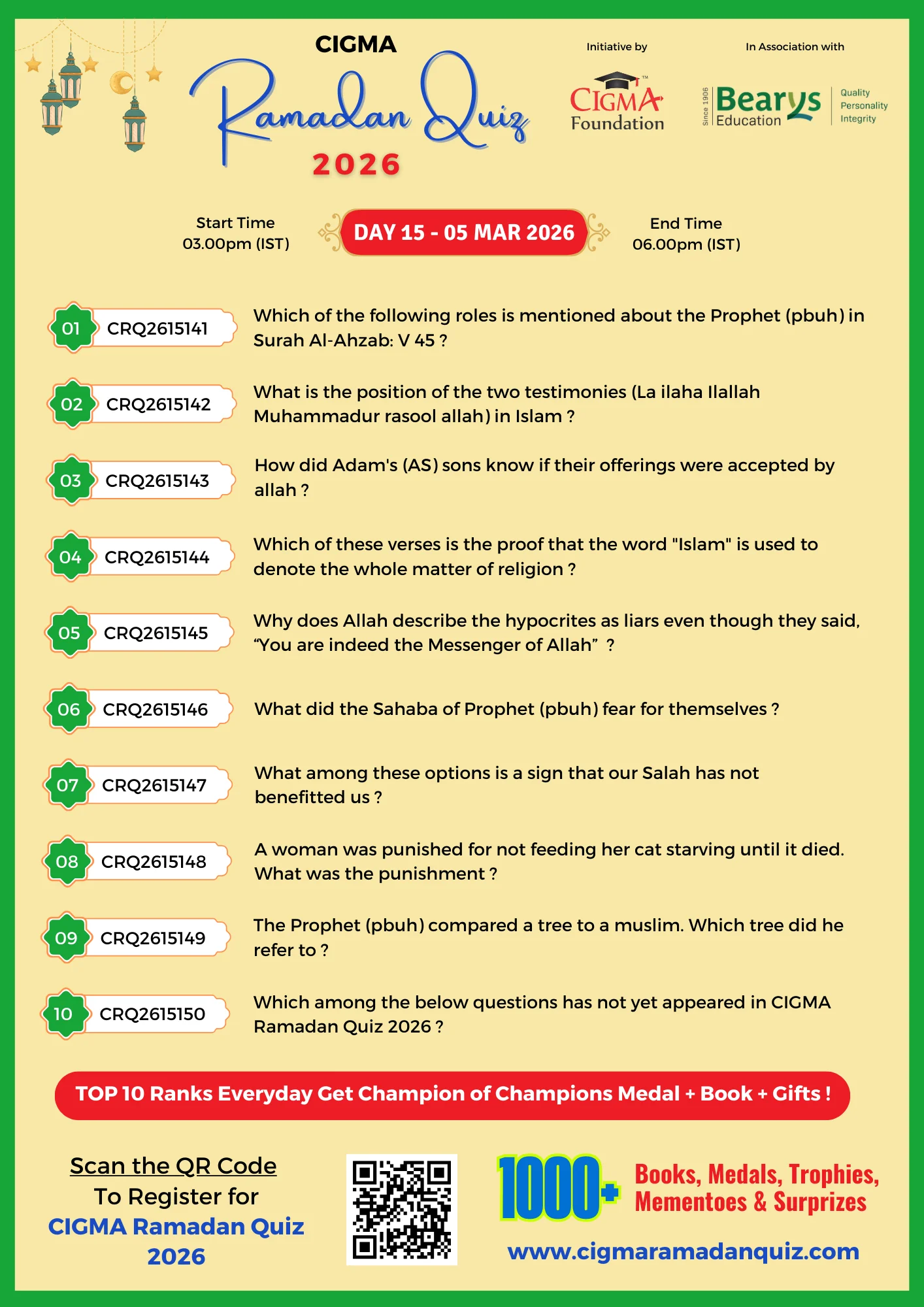 CRQ 2026 Daily QA Poster Day 15