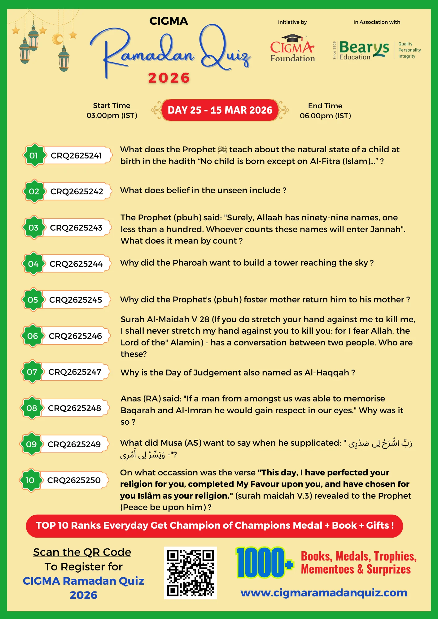 CRQ 2026 Daily QA Poster Day 25