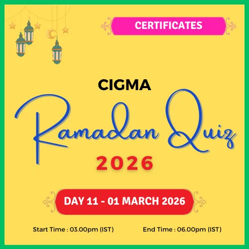 CIGMA Ramadan Quiz 2026 Day 11 Certificates