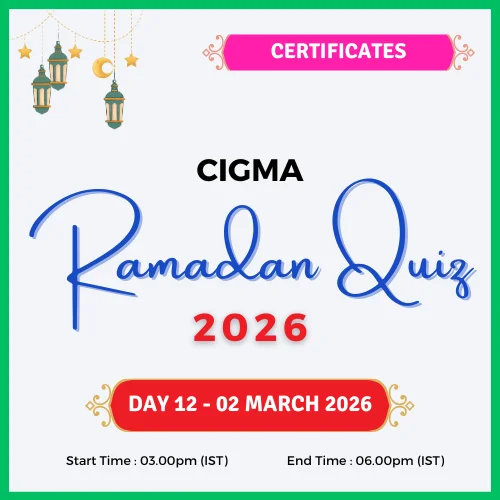 CIGMA Ramadan Quiz 2026 Day 12 Certificates