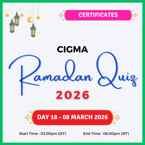 CIGMA Ramadan Quiz 2026 Day 18 Certificates