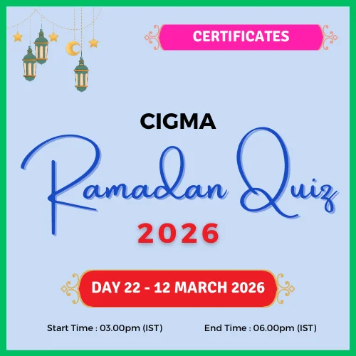 CIGMA Ramadan Quiz 2026 Day 22 Certificates